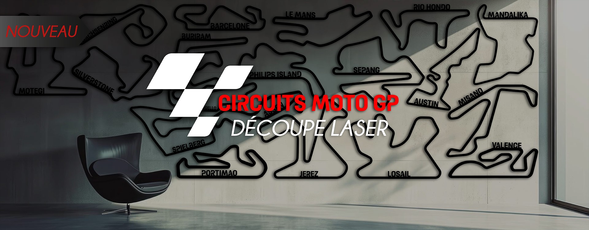 Circuits Moto Gp Découpe Laser